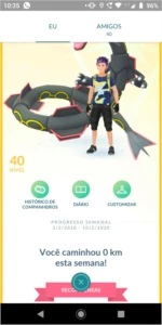 Conta Pokémon Lvl 40