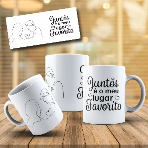 Arte canecas Namorados Line Art - Outros