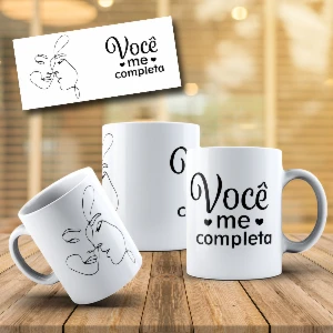 Arte canecas Namorados Line Art - Outros