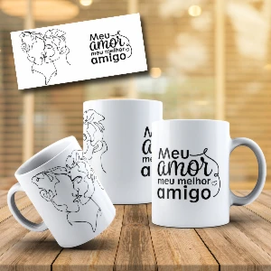 Arte canecas Namorados Line Art - Outros
