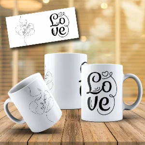 Arte canecas Namorados Line Art - Outros