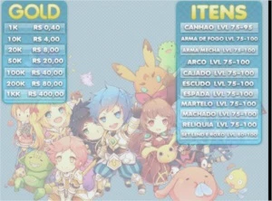 venda de golds grand fantasia 80 reais - 200k GF