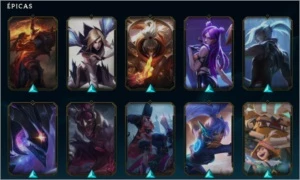 Conta lvl215 Gold 3 com 53 skins - League of Legends LOL
