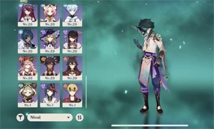 Ar55. Tem 11 persongens t5. 7 armas 75. Harpa r3 - Genshin Impact