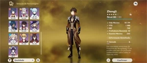 Conta Genshin - Cyno - Zhongli - Genshin Impact