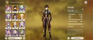 Conta Genshin - Cyno - Zhongli - Genshin Impact