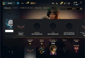 Conta Ferro 1 com 110 Champs e 60 Skins ( mais de 30 jogos )