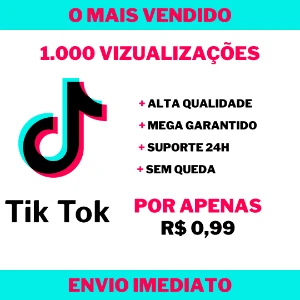 1.000 Vizualizações No Tiktok - Redes Sociais