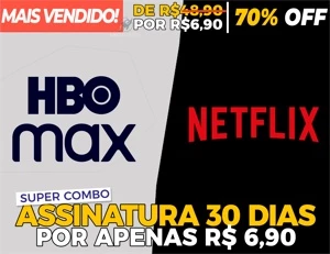 [Combo] Netflix + HBO Max Assinaturas Premium 30 Dias