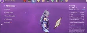 V>Xiao/Diluc/Keqing/Jean + 3 armas 5*,Lobo, Jade e Celestial - Genshin Impact