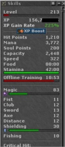 MAGE LVL 213 ML BOM 83 - FULL ACESSO - Tibia