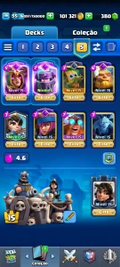 Clash Royale – 14250 Troféus, 8 Evoluções, 9 Elite - lv15