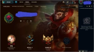 CONTA GOLD 3 SMURF 26 CAMPEOES E 3 SKINS - League of Legends LOL