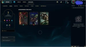 CONTA GOLD 3 SMURF 26 CAMPEOES E 3 SKINS - League of Legends LOL