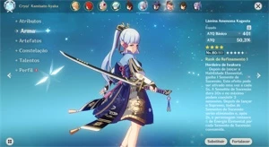 CONTA PREMIUM GENSHIN IMPACT AYATO AYAKA ZHONG 95 RESINAS +