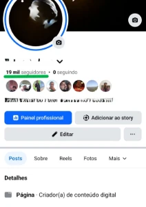 Facebook Conta 19k Seguidores Reais - Página de Reels! ✨ - Redes Sociais