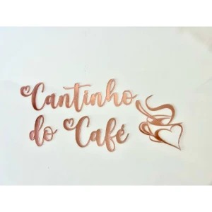Cantinho do Café em Acrílico Espelhado 30 x 30 cm - Artesanato e Personalizados