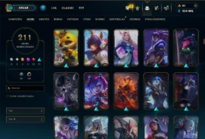 Prata 3 com TODOS os Champs e 211 Skins (Mais de 500 Jogos) - League of Legends LOL