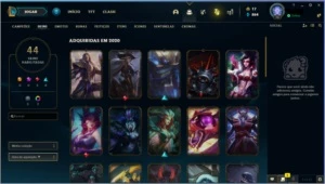 ONTA LEAGUE OF LEGENDS DIAMOND COM 44 SKINS LOL