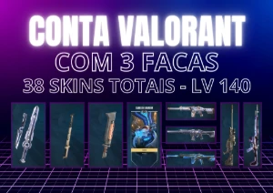Conta Valorant Com 3 Skins De Faca Super Barata - 38 Skins