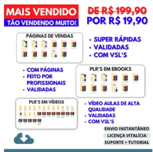 Mega Pacote +12.000 Plr + Plr em vídeos + Paginas de Vendas! - Others