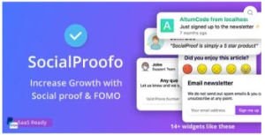 66socialproof (SAAS) Notificações de Widgets de prova social