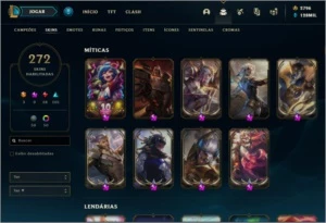 Vendo conta do LOL, nv 460, +270 skins, com RP e 128mil EA - League of Legends