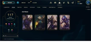 Conta lvl 406,todos os champs,+117 skins,ultimate sona udyr