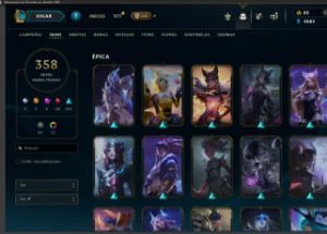 conta level 270 varias skins - League of Legends LOL