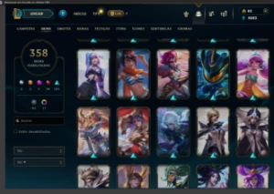 conta level 270 varias skins - League of Legends LOL