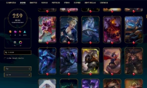 Conta Ouro 3- 259 SKINS - League of Legends LOL