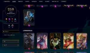 Conta Ouro 3- 259 SKINS - League of Legends LOL
