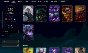 Conta Ouro 3- 259 SKINS - League of Legends LOL