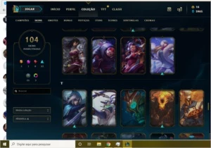 Conta lol prata 4 com 104 skins - League of Legends