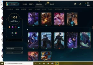 Conta lol prata 4 com 104 skins - League of Legends