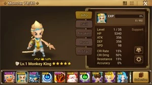 Reroll Summoners War lvl10 com Light Monkey King - Qintian