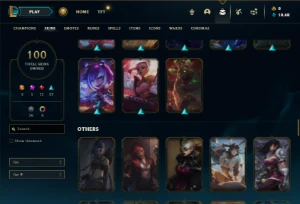 Unranked com 100 Champs e 100 Skins ( MAIN SUP / JG ) - League of Legends LOL
