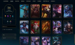 Conta LoL Prata 36 skins - League of Legends
