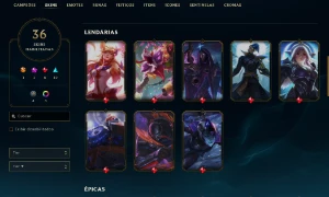 Conta LoL Prata 36 skins - League of Legends
