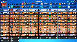  37500 TROFÉUS 82/90 BRAWL 98GADGETS+114STARPOWERS+194SKINS