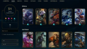 Conta League of Legends Full Acesso - 86 Champs e 31 Skins LOL