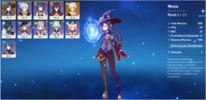 Contas de Reroll, AR 7 Jean e Mona - Genshin Impact