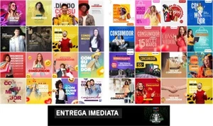 Pack 30 Arte Dia Do Consumidor Editável No Canva - Serviços Digitais