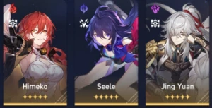 Nivel 28 com Seele, Jing Yuan e Himeko - Honkai Star Rail - Outros