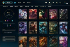 Conta ouro 4 com 104 champs e 59 skins + 3k de RP - League of Legends LOL