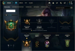 Conta ouro 4 com 104 champs e 59 skins + 3k de RP - League of Legends LOL
