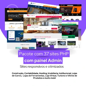 Pacote com 37 Sites PHP com painel administrativo - 2024