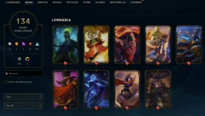 Conta League of Legends Full Acesso - 143 Champs e 134 Skins LOL