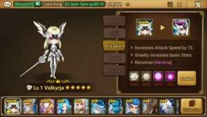 Reroll Summoners War lvl10 com Valkyrja Light - Akroma