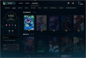 Conta lol gold 3, 103 skins e todos os campeões - League of Legends